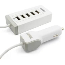 Cargar imagen en el visor de la galería, Cargador para Automóvil Anker, 5 Puertos USB, Blanco, A2311