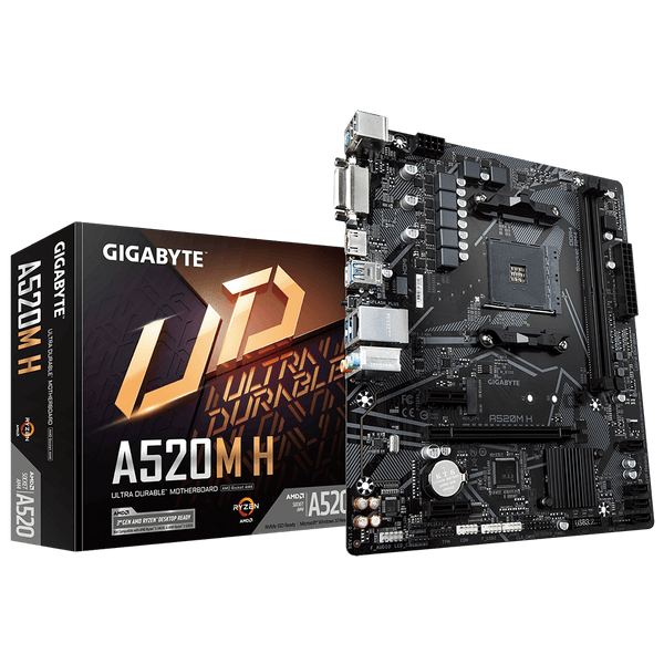 Placa Madre Gigabyte A520M H 1.0 Micro ATX Socket AM4 AMD Chipset A520