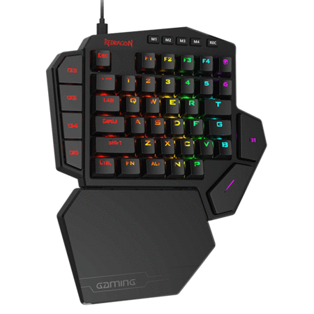 Teclado Mecánico Para Una Mano ReDragon DITI K585RGB SW BROWN