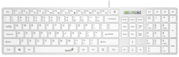 Teclado Genius USB Slimstar 126 blanco (29GEN126WH)