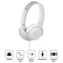 Cargar imagen en el visor de la galería, Audífonos con Micrófono Philips TAUH201, Over-Ear, Cable 1.2 Metros, Blanco