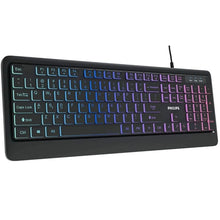 Cargar imagen en el visor de la galería, Teclado Gamer Philips G294 (Retroiluminado, Ingles, Negro)