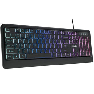 Teclado Gamer Philips G294 (Retroiluminado, Ingles, Negro)