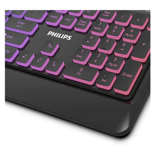 Teclado Gamer Philips G294 (Retroiluminado, Ingles, Negro)