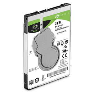 Disco Duro 2TB para Notebook 2.5", Seagate BarraCuda, 5400rpm, SATA 6Gb/s, Cache 128MB