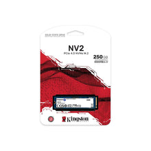 Cargar imagen en el visor de la galería, Unidad de Estado Sólido Kingston NV2, 250GB NVMe, PCIe 4.0, Lectura 3000 MB/s Escritura 1300 MB/s