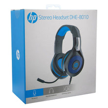 Cargar imagen en el visor de la galería, Audífonos Gamer HP DHE-8010, LED, Jack 3.5mm, USB, Negro/Azul