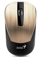 Cargar imagen en el visor de la galería, Mouse Inalámbrico Genius NX-7015, 3 Botones, 1.600 DPI, Receptor USB, Negro/Dorado