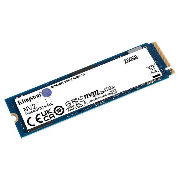 Unidad de Estado Sólido Kingston NV2, 250GB NVMe, PCIe 4.0, Lectura 3000 MB/s Escritura 1300 MB/s