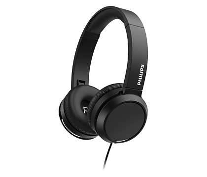 Audífonos Philips TAH4105, Over-Ear, Aislamiento de Sonido, con Micrófono, Negro