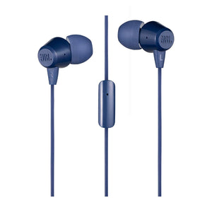 Audífono JBL C50HI, Wired, In-Ear, Blue