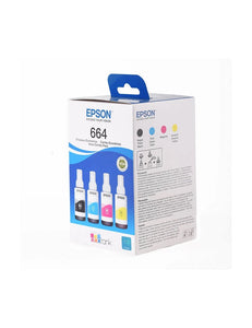 Pack de 4 tintas Epson T644 Negro + Colores