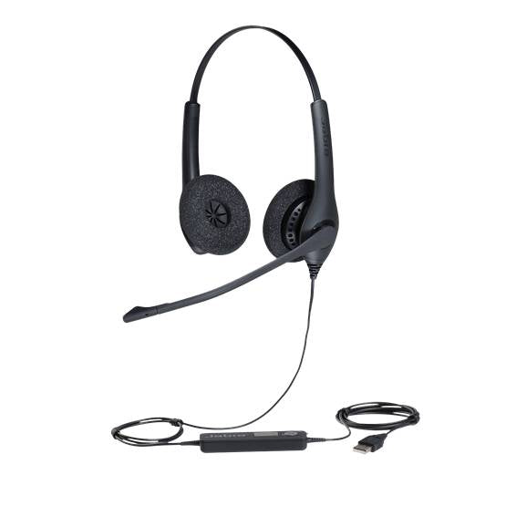 Audífono Jabra BIZ 1500 Duo USB, Alámbrico, USB, Negro