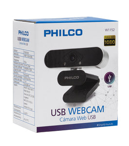 Webcam Philco 1080p, 30fps, Ángulo de Visión 110º